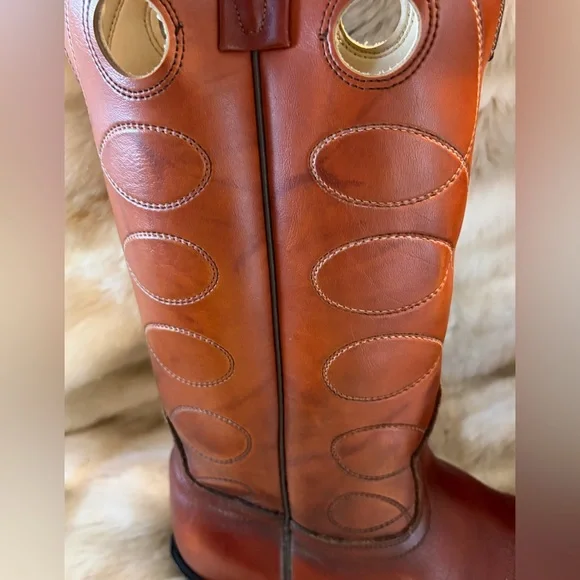 Vintage Acme Buckaroo Brown Leather Western Cowboy Boots - Picture 11 of 11